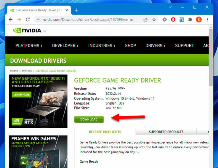 NVIDIA GeForce Game Ready Driver