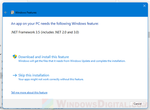 Net Framework 3.5 Windows 11