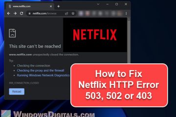 Netflix HTTP Error 503, 502 and 403