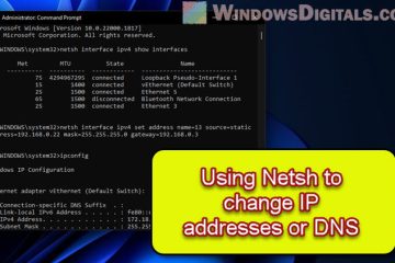 Netsh Interface IP Set Address DNS Windows 11