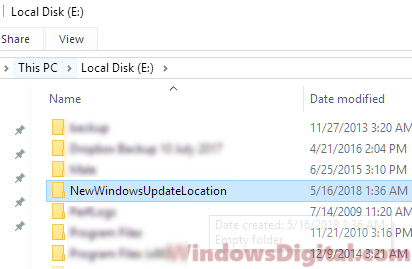 ändra nedladdningsplats för Windows Update