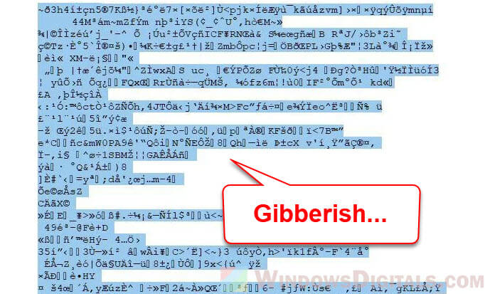 Notepad showing gibberish for Chinese characters