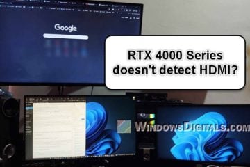 Nvidia RTX 4000 Series can't detect HDMI