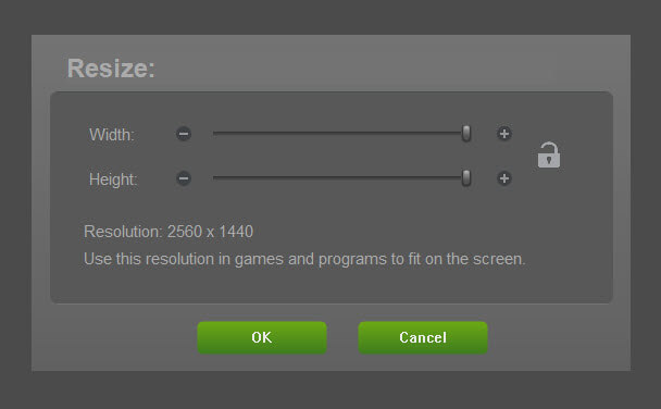 Nvidia Resize to fix underscan or overscan