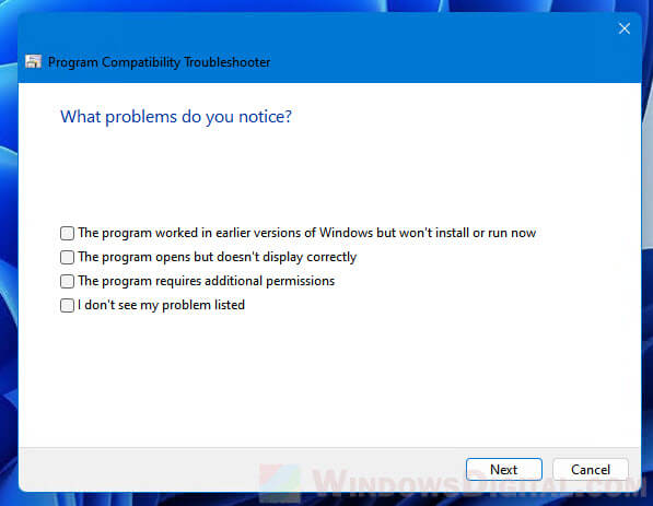 Older software does not work on Windows 11