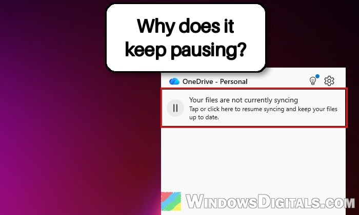 OneDrive Not Syncing or Uploading Files in Windows 11 (Sync Paused)