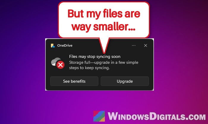 OneDrive Says Storage Is Full but Your Files Don't Add Up, Why?