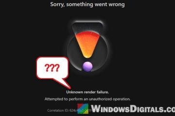OneDrive "Unknown Render Failure" or "Attempted to Perform an Unauthorized Operation"