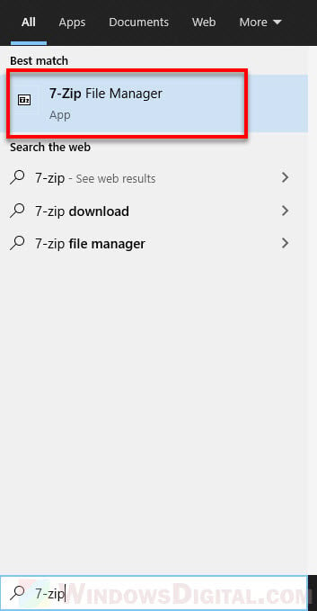 Open 7-Zip to remove CRC SHA from Windows 11 10