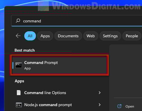 Open CMD Windows 11
