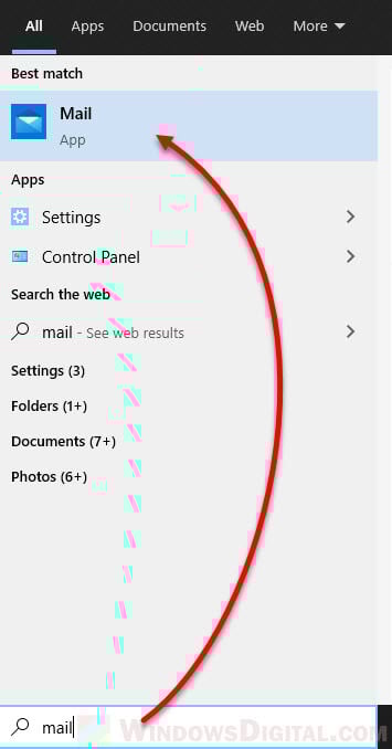 Open Default Mail App in Windows 10