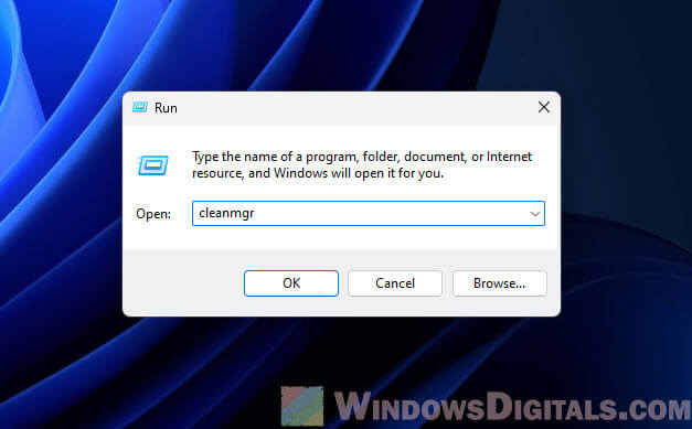 Open Disk Cleanup in Windows 11