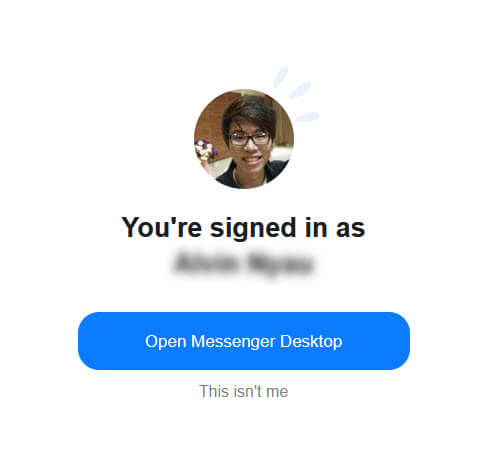 Buka Messenger Desktop Windows 10
