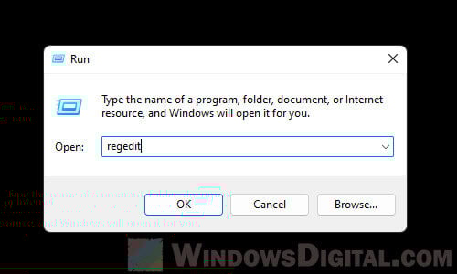 Open Registry Editor
