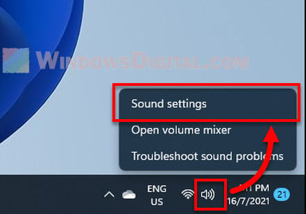 Open Sound Settings Windows 11