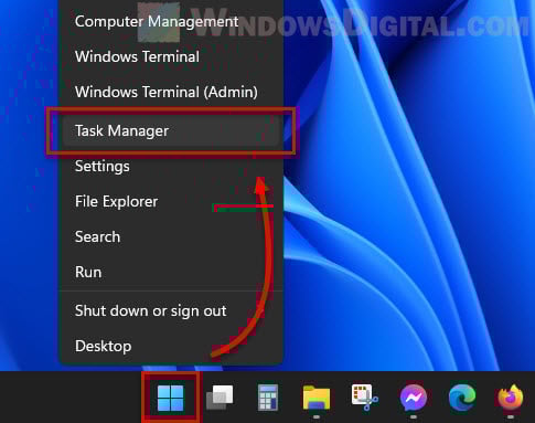 Open Task Manager in Windows 11
