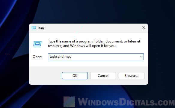 Open Task Scheduler in Windows 11