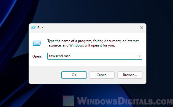 Open Task Scheduler in Windows 11