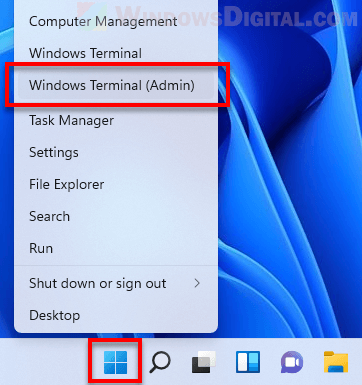 Open Windows Terminal Admin Windows 11