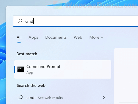 Open command prompt in Windows 11