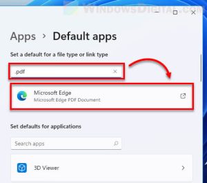 change default pdf app windows 11