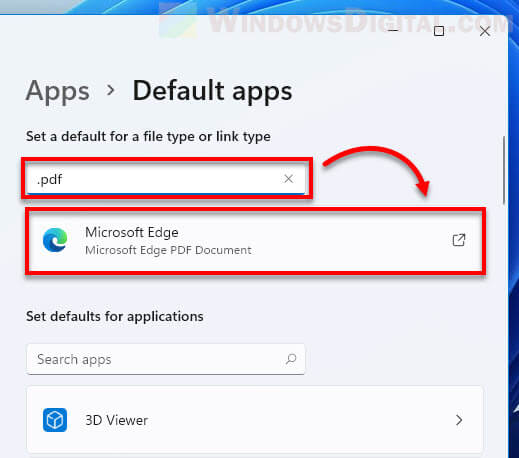 PDF default app Microsoft Edge