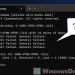 PING transmit failed General failure Windows 11