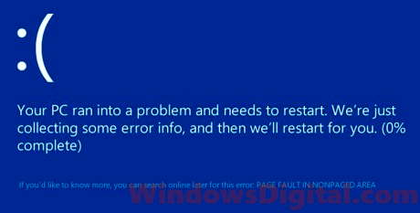 Page fault in nonpaged area Windows 11/10 blue screen error