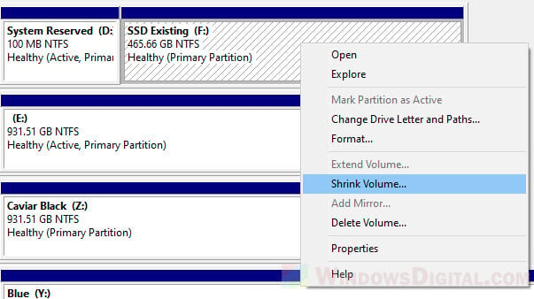 Partition SSD in Windows 10 without formatting or losing data