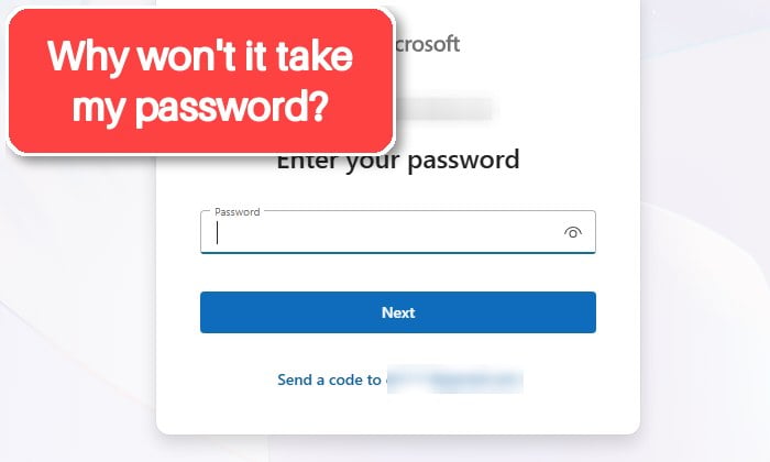 "Password Sign-In Isn't Available. Try Another Method" on Microsoft Account