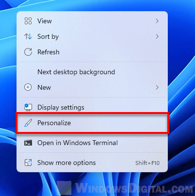 Personalize Settings Windows 11