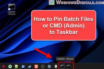 Pin Batch File or CMD (Admin) to Taskbar in Windows 11