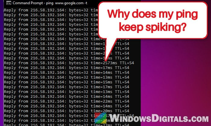 Ping Spikes Every Few Seconds in Online Games on Windows 11