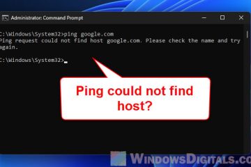 Ping request could not find host google.com Please check the name and try again.