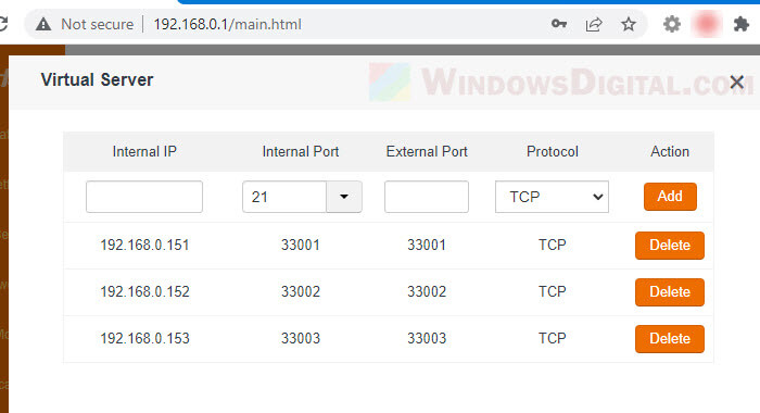 Port forward multiple computers Remote Desktop