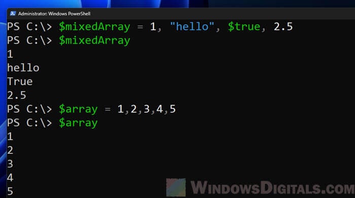 PowerShell Arrays