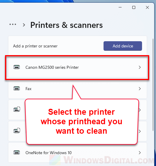 Printer Settings Windows 11