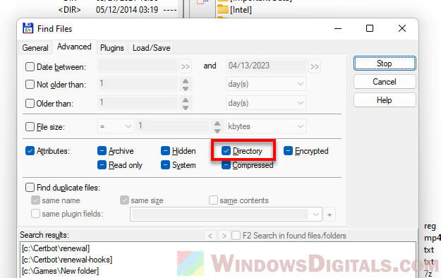 Program to search folders only in Windows 11