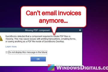 QuickBooks "Missing PDF component" Error on Windows 11