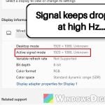 RX 9070 XT Screen Goes Black or Loses Signal at High Refresh Rate