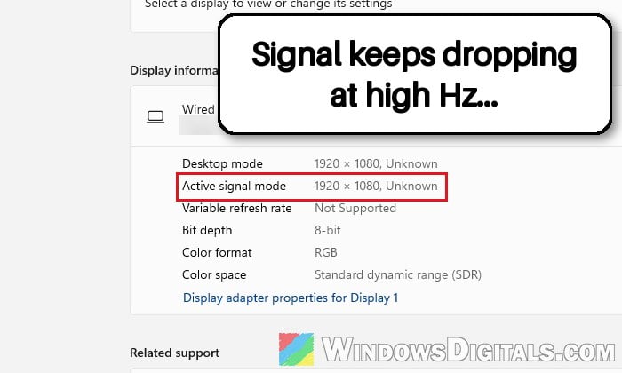 RX 9070 XT Screen Goes Black or Loses Signal at High Refresh Rate