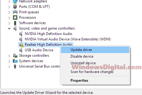 Update Realtek High Definition Audio Windows 11/10