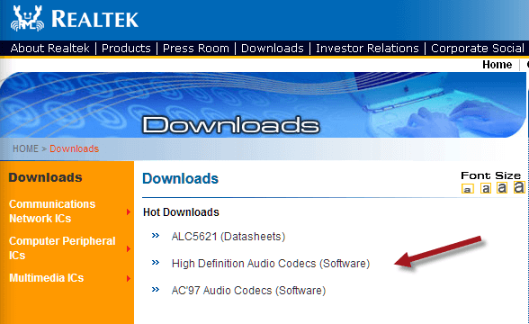 Realtek High Definition Audio Driver Manager Download Windows 10/11