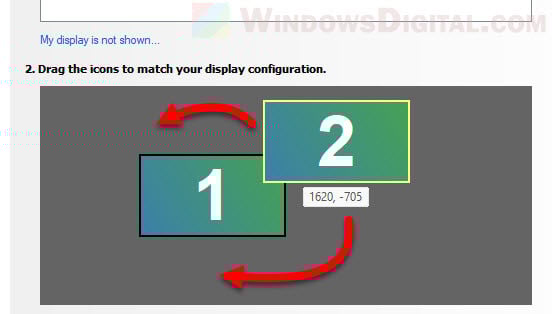 Rearrange monitors Windows 11
