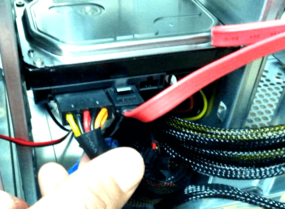 Unplug HDD SATA cable