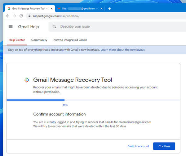 Recover permanently deleted emails from Gmail