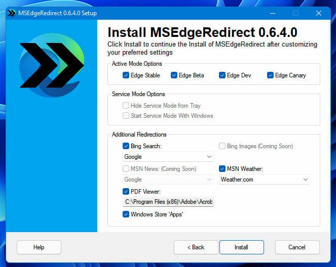 Redirect Edge links to default browser in Windows 11