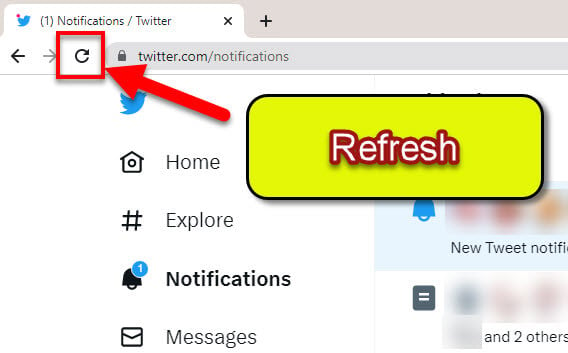 Refresh Twitter page
