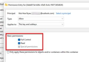 Windows Registry Key "Access is Denied" Error