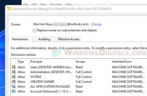 Windows Registry Key "Access is Denied" Error